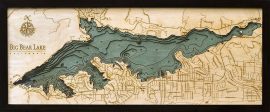 Bathymetric Map Big Bear Lake, California