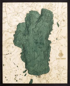 Bathymetric Map Lake Tahoe, California