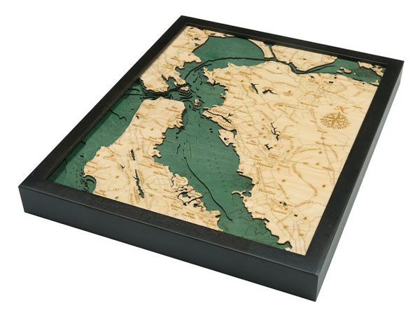 Bathymetric Map San Francisco / Bay Area, California