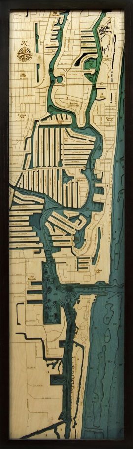 Bathymetric Map Ft. Lauderdale, Florida