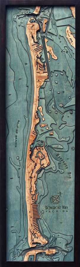 Bathymetric Map Longboat Keys, Florida