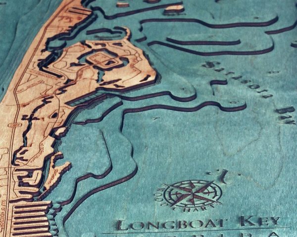 Bathymetric Map Longboat Keys, Florida