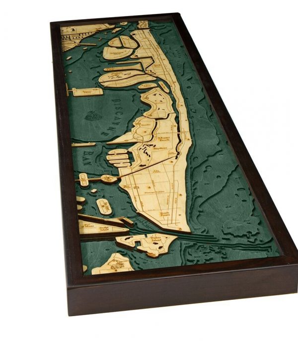 Bathymetric Map Miami Beach, Florida