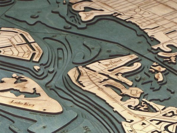 Bathymetric Map Siesta Key, Florida