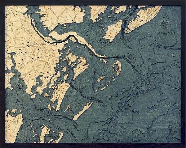 Bathymetric Map Savannah, Georgia