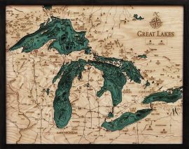 Bathymetric Map Great Lakes