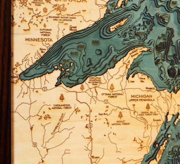 Bathymetric Map Great Lakes