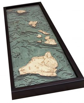 Bathymetric Map Hawaiian Islands