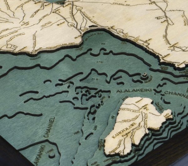 Bathymetric Map Maui, Hawaii