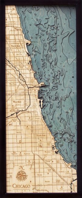 Bathymetric Map Chicago, Illinois