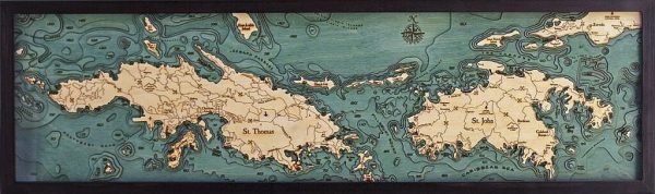 Bathymetric Map Virgin Islands