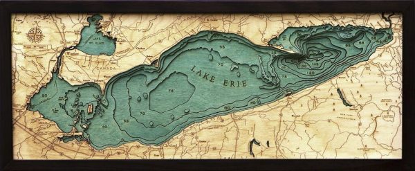 Bathymetric Map Lake Erie