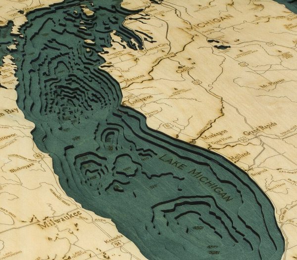 Bathymetric Map Lake Michigan