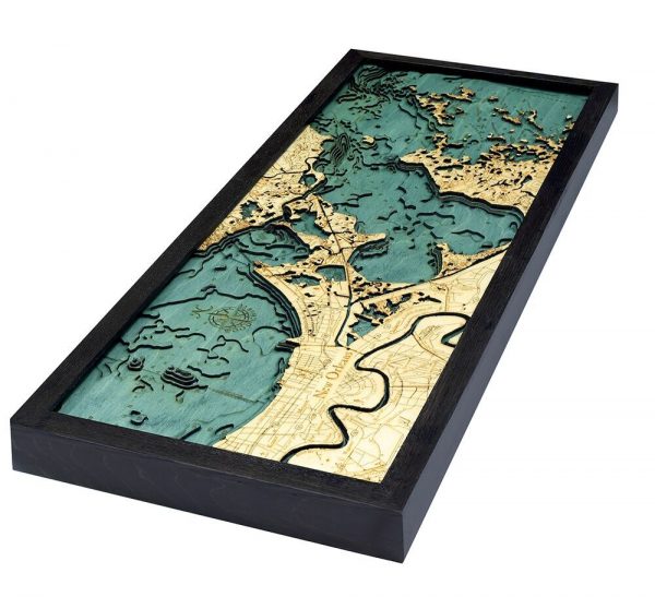 Bathymetric Map New Orleans, Louisiana