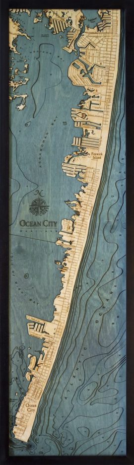 Bathymetric Map Ocean City, Maryland