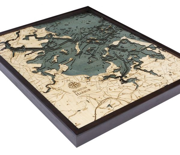 Bathymetric Map Boston Harbor, Massachusetts