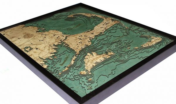 Bathymetric Map Cape Cod, Massachusetts