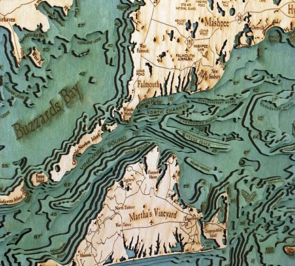 Bathymetric Map Cape Cod, Massachusetts