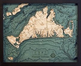 Bathymetric Map Marthas Vineyard, Massachusetts