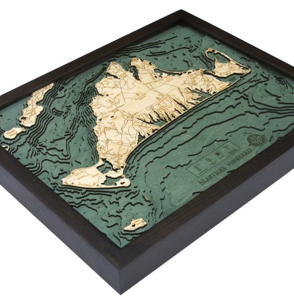 Bathymetric Map Marthas Vineyard, Massachusetts