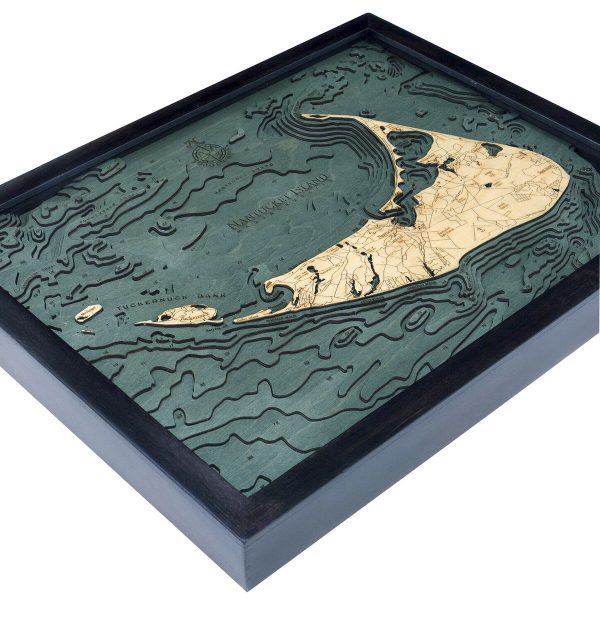 Bathymetric Map Nantucket Island, Massachusetts