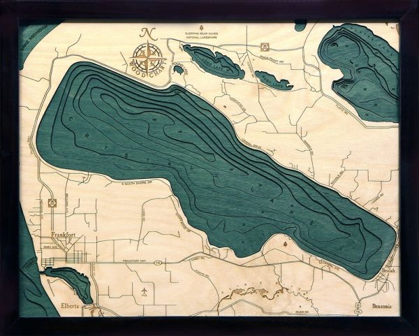 Bathymetric Map Crystal Lake, Michigan