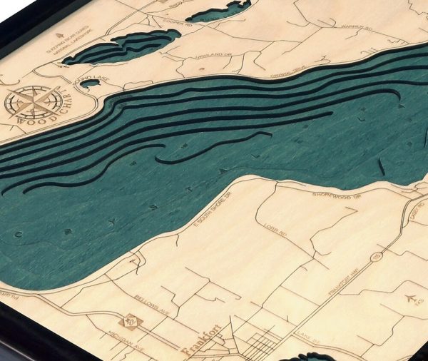 Bathymetric Map Crystal Lake, Michigan