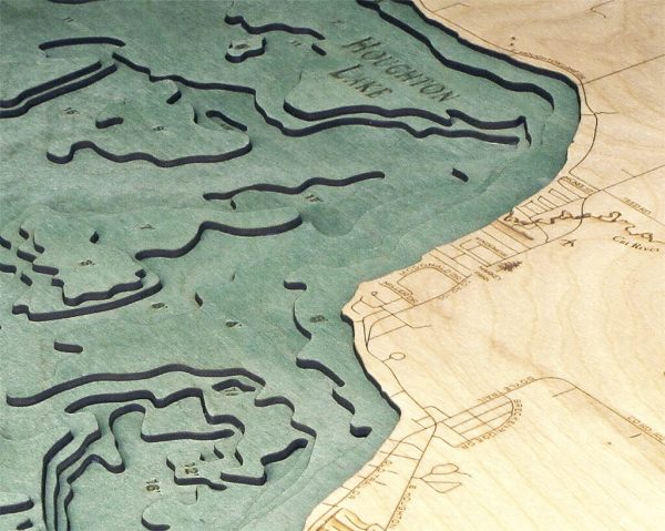 Bathymetric Map Houghton Lake, Michigan