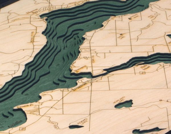 Bathymetric Map Lake Charlevoix, Michigan