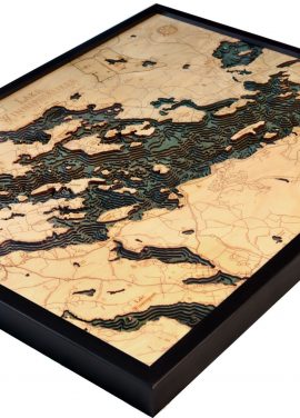 Bathymetric Map Lake Winnipesaukee, New Hampshire