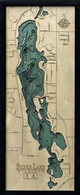 Bathymetric Map Silver Lake, Michigan