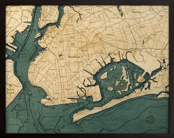 Bathymetric Map Brooklyn, New York