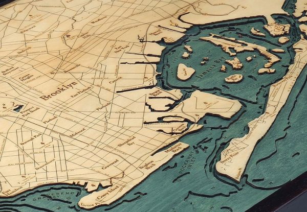 Bathymetric Map Brooklyn, New York