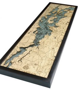 Bathymetric Map Lake Champlain, New York