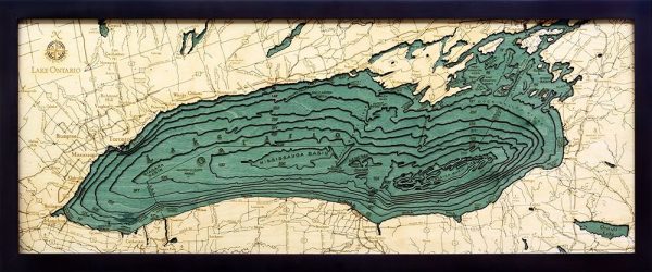 Bathymetric Map Lake Ontario, New York