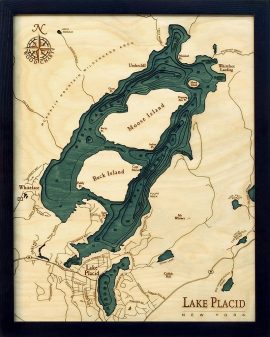 Bathymetric Map Lake Placid, New York