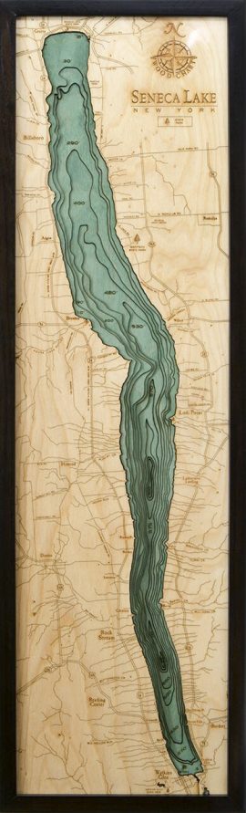 Bathymetric Map Seneca Lake, New York