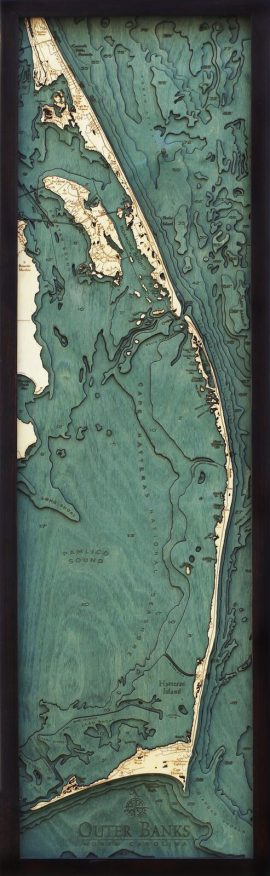 Bathymetric Map Outer Banks, North Carolina