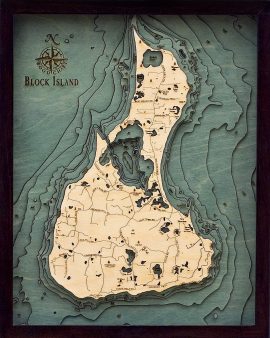 Bathymetric Map Block Island, Rhode Island