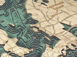 Bathymetric Map Narragansett Bay, Rhode Island