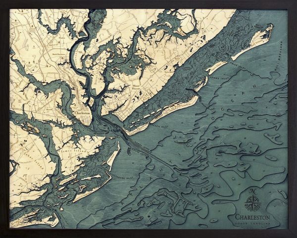 Bathymetric Map Charleston, South Carolina