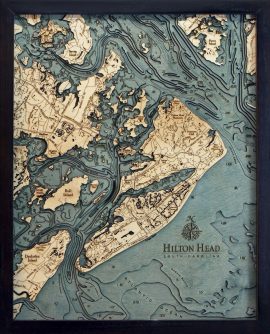 Bathymetric Map Hilton Head, South Carolina