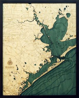 Bathymetric Map Houston, Texas