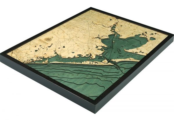 Bathymetric Map Houston, Texas