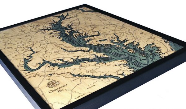 Bathymetric Map Chesapeake Bay