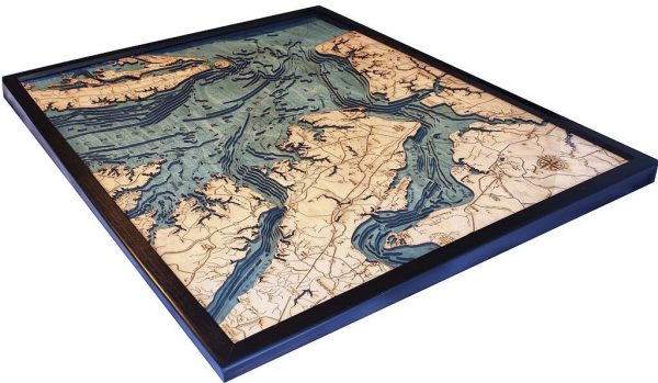 Bathymetric Map Norfolk, Virginia