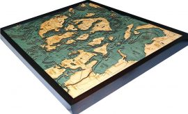 Bathymetric Map San Juan Islands, Washington