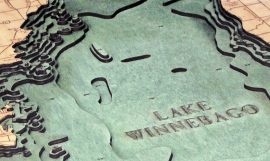 Bathymetric Map Lake Winnebago, Wisconsin