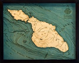 Bathymetric Map Catalina Island, California