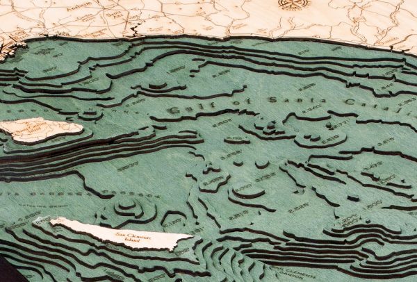 Bathymetric Map Los Angeles to San Diego, California